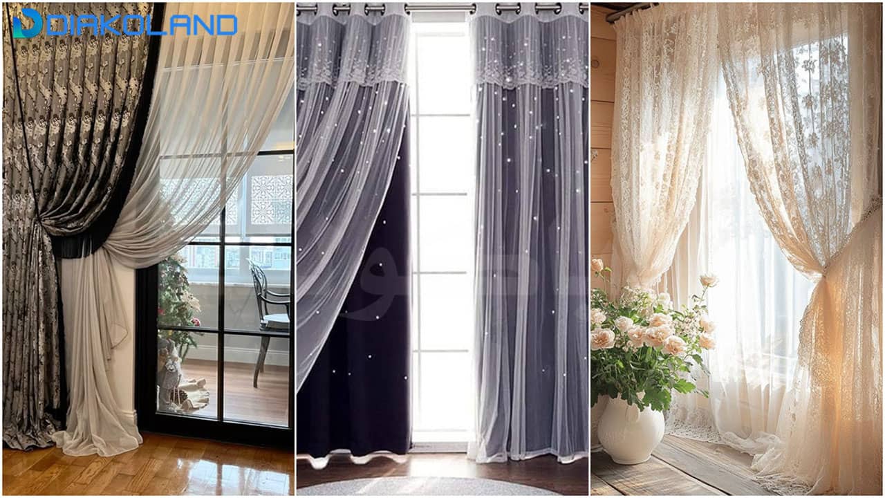 مدل پرده مینیمال برای پذیرایی