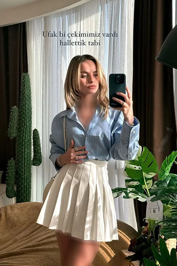 Style idea with a white skirt 13