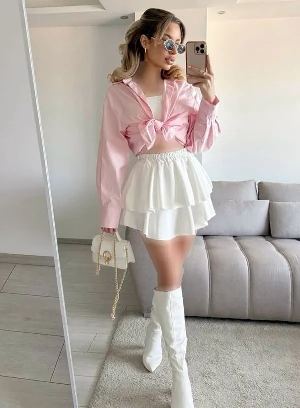 Style idea with a white skirt 21