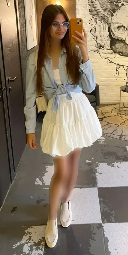Style idea with a white skirt 30