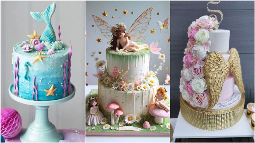 مینی کیک دخترانه 🎂 ترند خوشگل و خاص 2025 برای جشنهای کوچیک 2 مدل کیک دخترانه