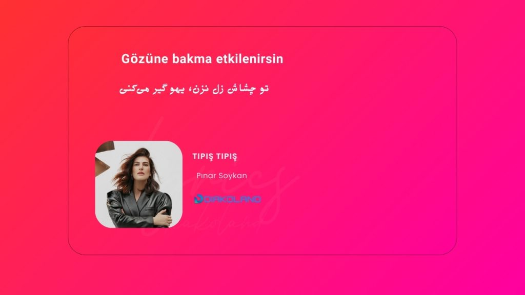 متن و ترجمه آهنگ Tıpış Tıpış از Pınar Soykan