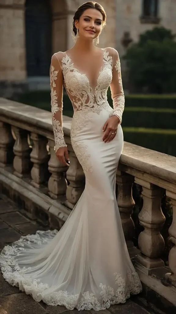 لباس عروس اروپایی جدید 2025 | از تور تا برشهای تمیز، لطیف و بینهایت شیک! 13 New European wedding dress 11