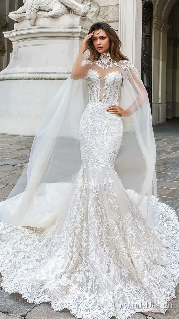 لباس عروس اروپایی جدید 2025 | از تور تا برشهای تمیز، لطیف و بینهایت شیک! 27 New European wedding dress 26