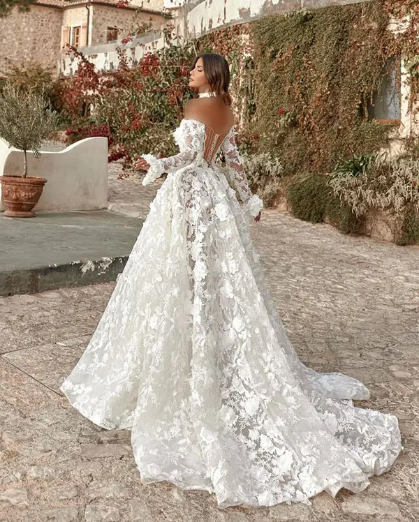لباس عروس اروپایی جدید 2025 | از تور تا برشهای تمیز، لطیف و بینهایت شیک! 29 New European wedding dress 28
