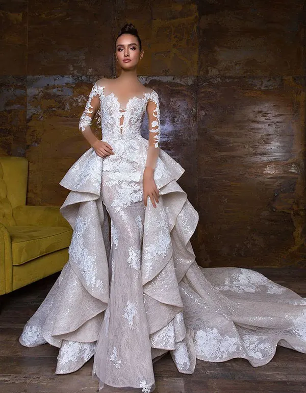 لباس عروس اروپایی جدید 2025 | از تور تا برشهای تمیز، لطیف و بینهایت شیک! 10 New European wedding dress 8