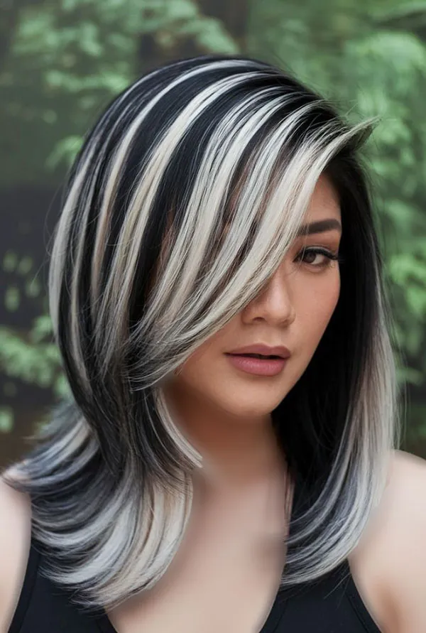 Black and blonde hair color 13