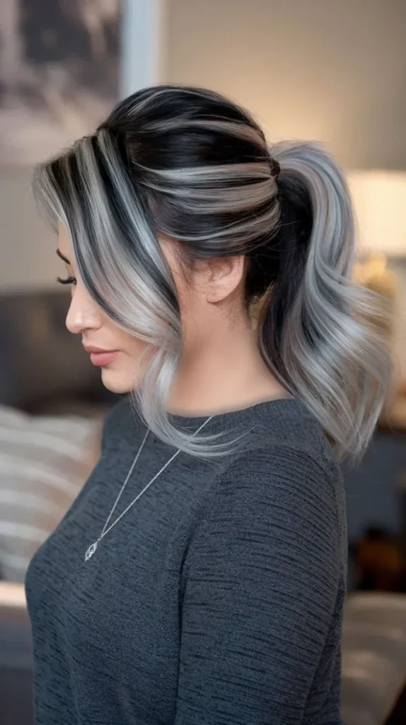 Black and blonde hair color 16