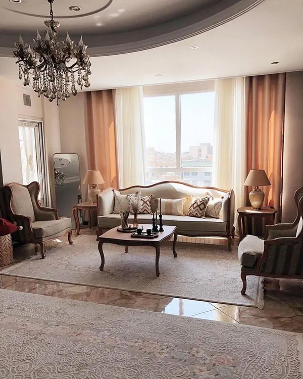 Carpet arrangement in a large living room 2