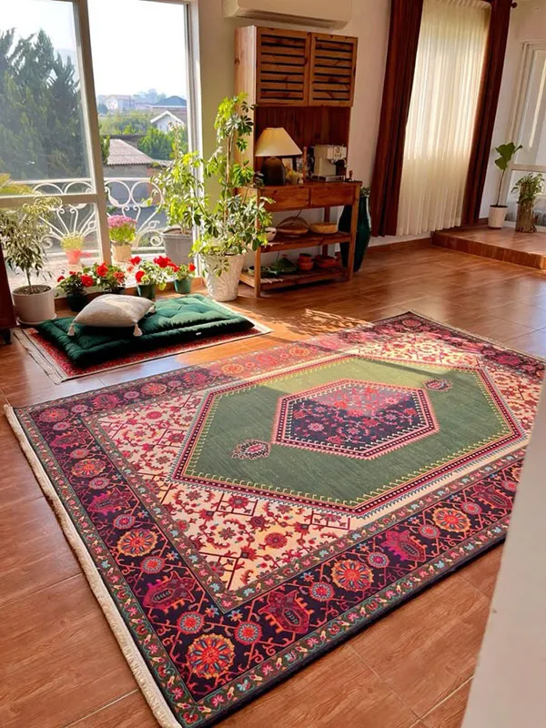 Carpet arrangement in a large living room 24