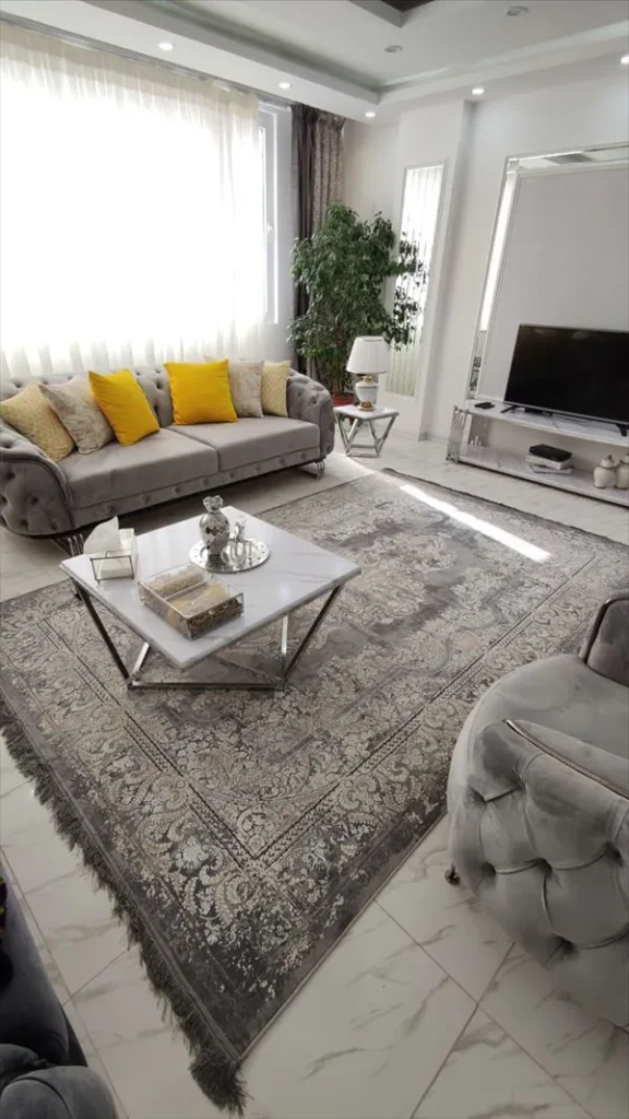 Carpet arrangement in a large living room 28