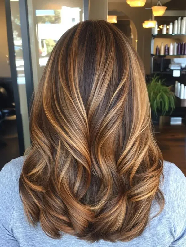 Chocolate gold hair color 22