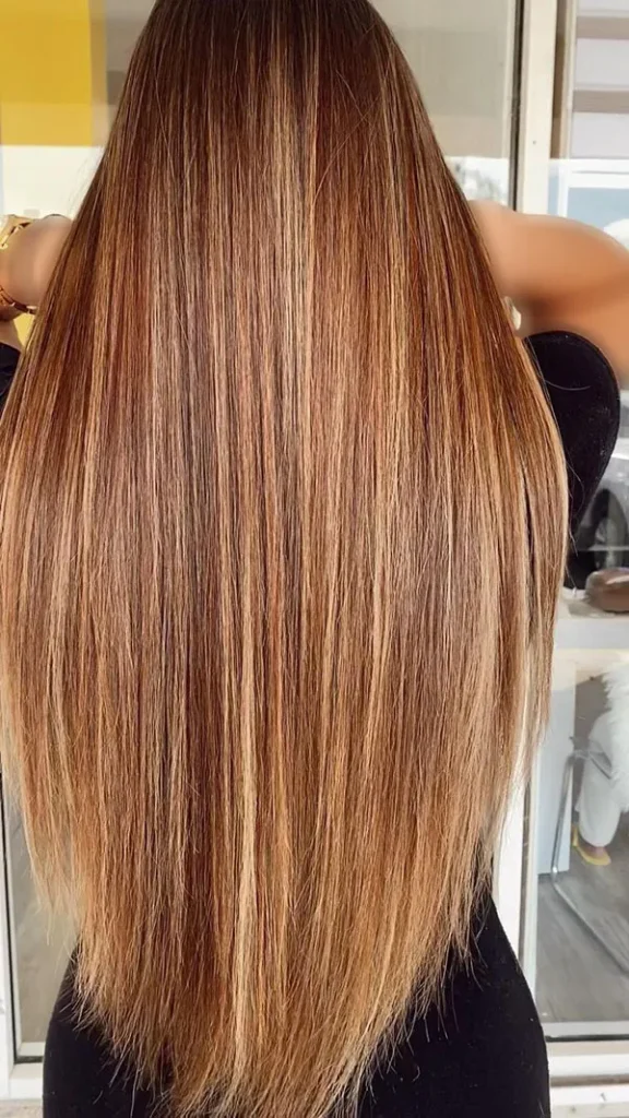 Chocolate gold hair color 4