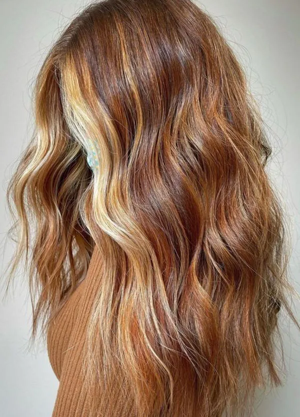 Chocolate gold hair color 6