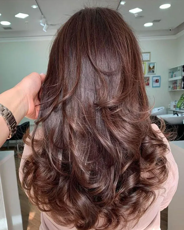 Chocolate hair color combination 16