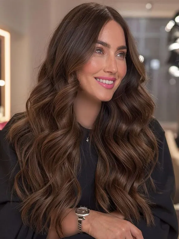 Chocolate hair color combination 4