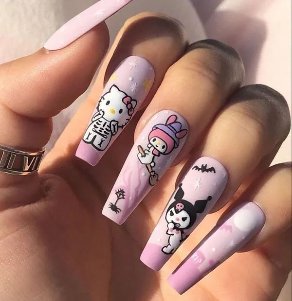 Chrome and Melody Nail Design 20