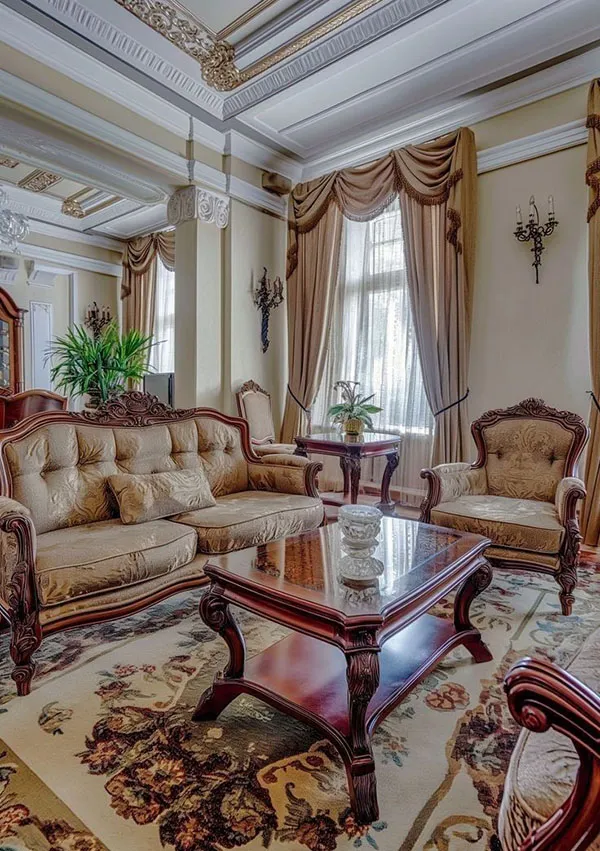 جدیدترین دیزاین خانه به سبک کلاسیک؛ ترکیبی از اصالت و شکوه در 2025! 23 Classic style home design 21
