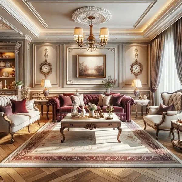 جدیدترین دیزاین خانه به سبک کلاسیک؛ ترکیبی از اصالت و شکوه در 2025! 24 Classic style home design 22