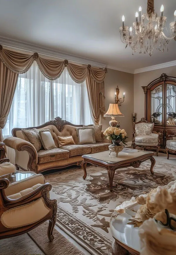 جدیدترین دیزاین خانه به سبک کلاسیک؛ ترکیبی از اصالت و شکوه در 2025! 34 Classic style home design 32
