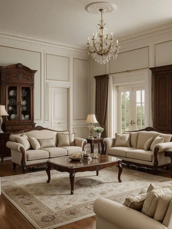 جدیدترین دیزاین خانه به سبک کلاسیک؛ ترکیبی از اصالت و شکوه در 2025! 10 Classic style home design 8