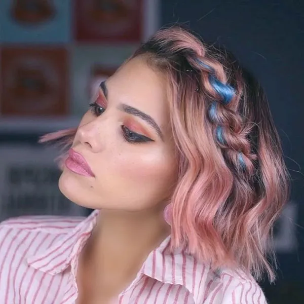 بافت رنگی مو کوتاه جدید دخترانه | 30 ایده جذاب برای تغییر استایل فوری و پرانرژی! 25 Color texture of short hair 24