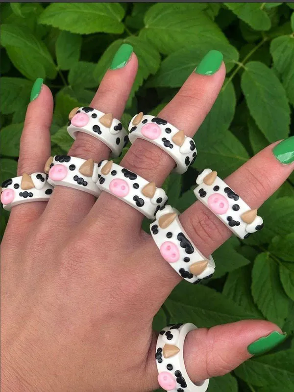 Cute Clay Bell Ring 13