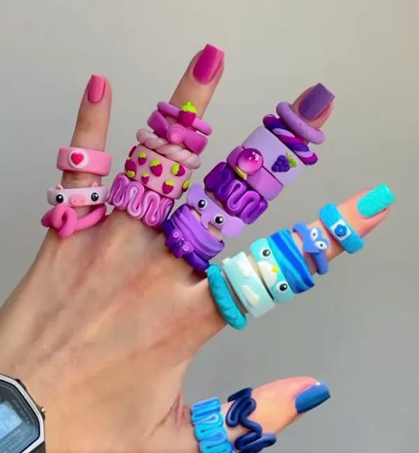 Cute Clay Bell Ring 23