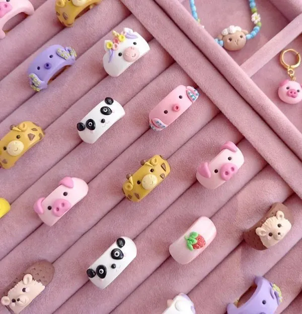 Cute Clay Bell Ring 25