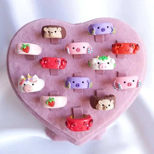 Cute Clay Bell Ring 30