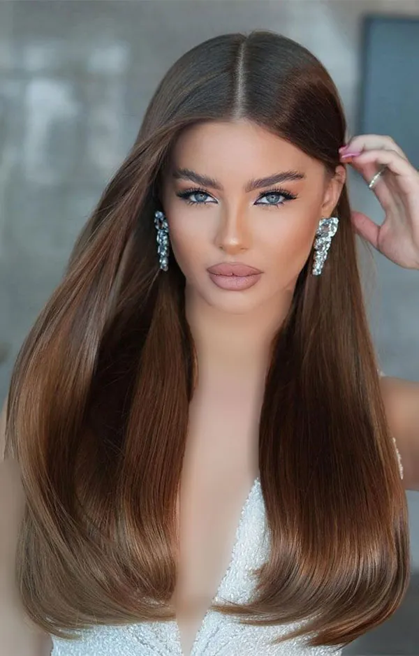 مدل رنگ مو قهوه ای عروسکی | 30 استایل دلنشین و دخترونه ! 10 Doll brown hair color 9
