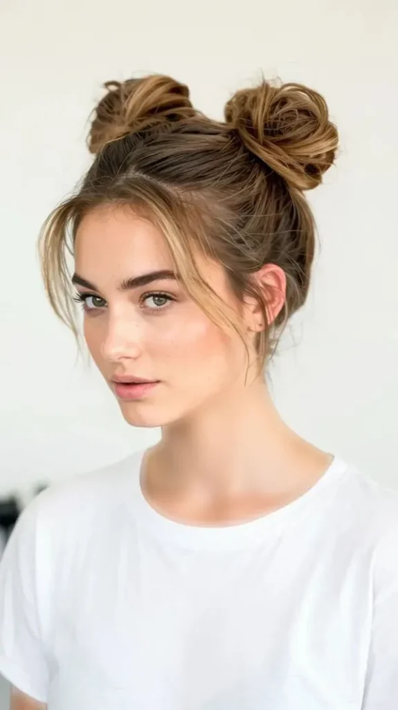 Double tomato hairstyle for girls 5