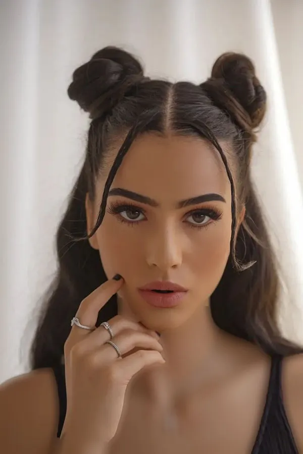Double tomato hairstyle for girls 6