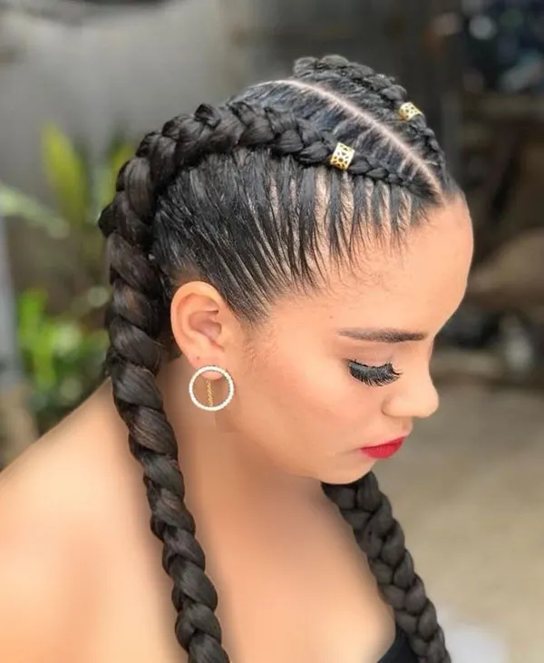 Double weave hair from the scalp 13
