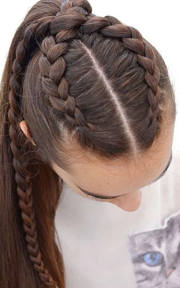 Double weave hair from the scalp 15