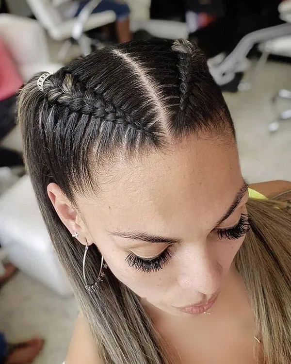 Double weave hair from the scalp 2