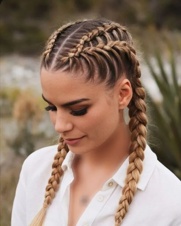 Double weave hair from the scalp 26