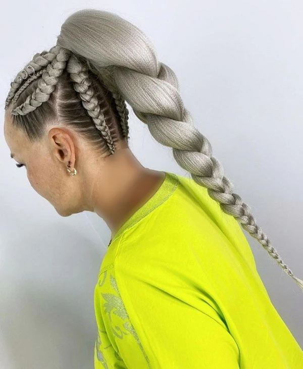 Dutch braid ponytail 19