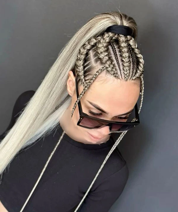 Dutch braid ponytail 23