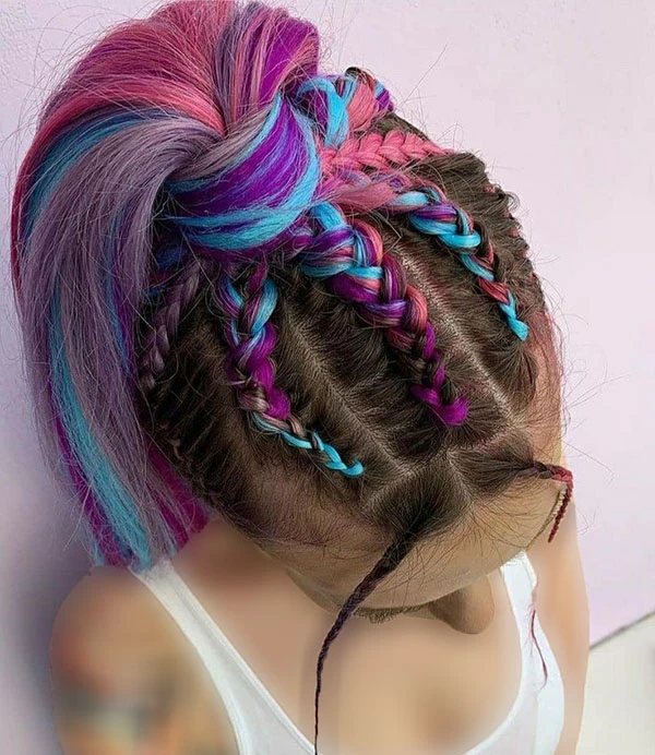 Dutch braid ponytail 9