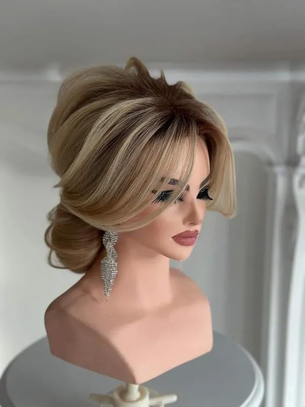 Front hair chignon model 11