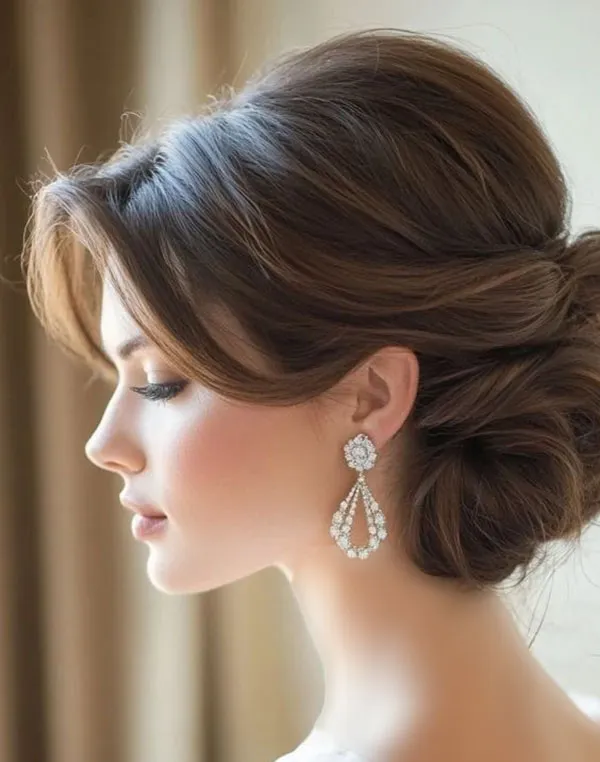 Front hair chignon model 2