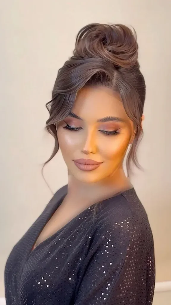 Front hair chignon model 23
