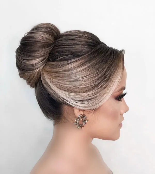 Front hair chignon model 33