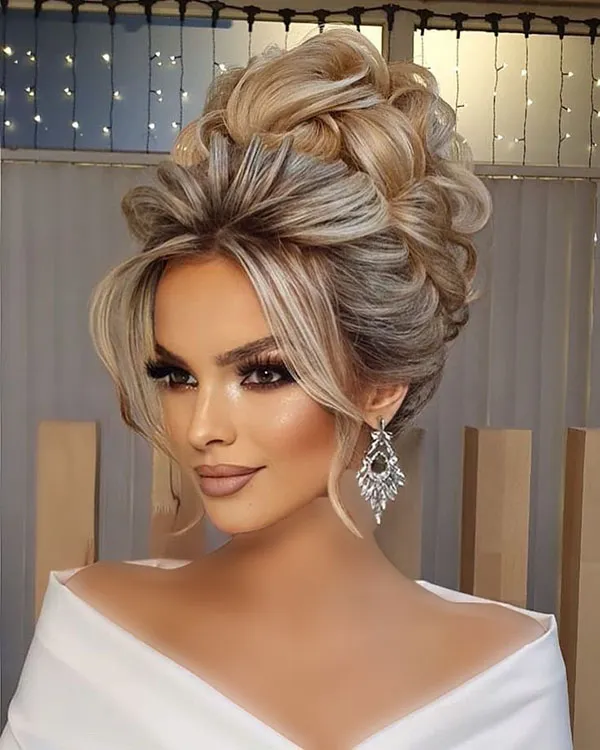 Front hair chignon model 6