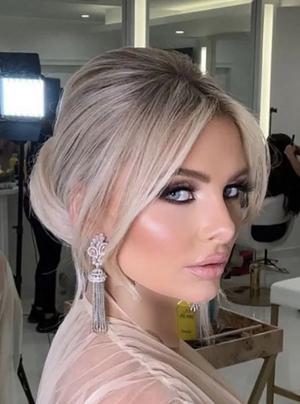 Front hair chignon model 8
