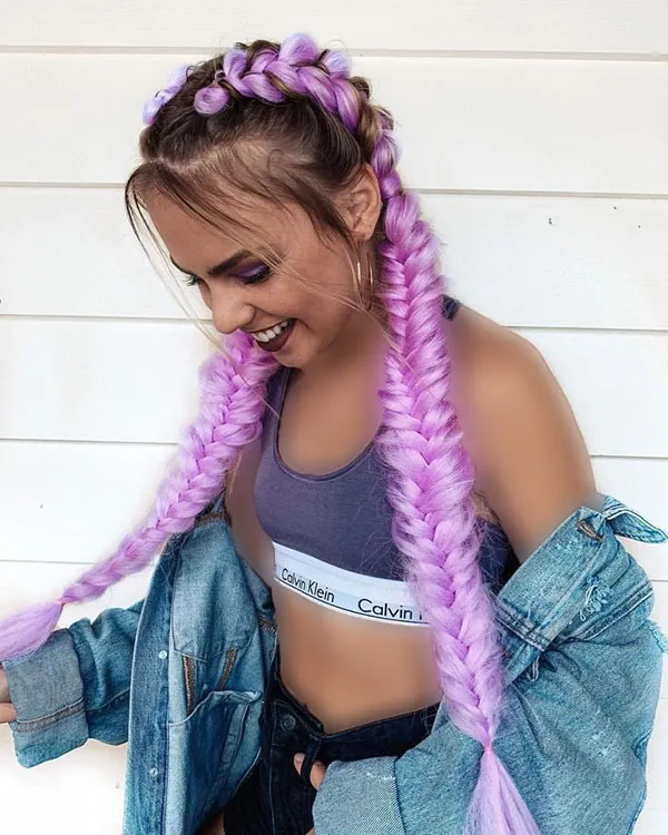 Girls hair weave model 13