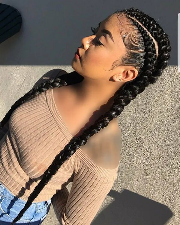 Girls hair weave model 28