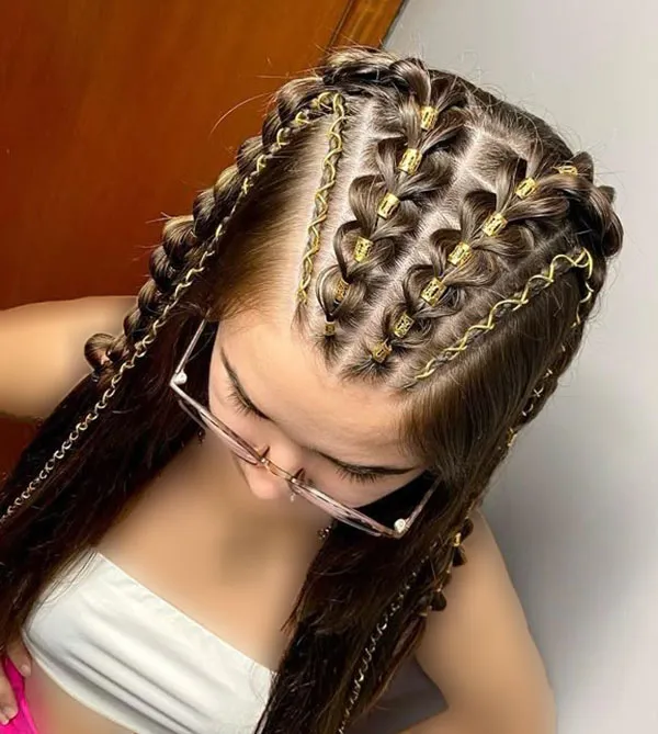 Girls hair weave model 6