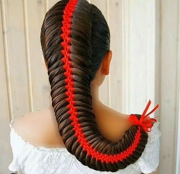 Girls hair weave model 9